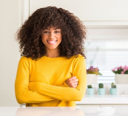 woman smiling